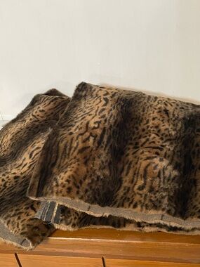 Faux Fur Animal Print Fabric Pieces